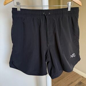 nfq black training shorts mens large